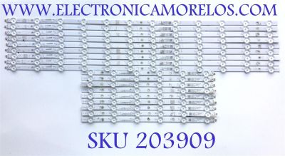 KIT DE LEDS PARA TV VIZIO ORIGINAL 18 PIEZAS / 210BZ06DRB339CR00X / 210BZ12DLB339CR00X / 58VB51-R / 58VB51-L / LB-GM3030-GJVIZIO589X18VB51-R-Y / LB-GM3030-GJVIZIO589X18VB51-L-Y / 50B4000NEY9N / 50B6000MEY9N / PANEL TPT580WR / CC580PV7D / MODELO M58Q7-J01